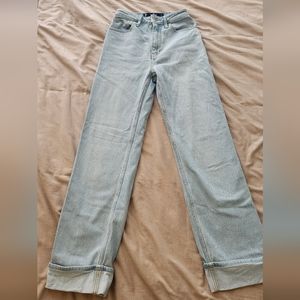 HOLLISTER ultra high-rise Dad Jean Vintage stretch W23 00R Light Blue